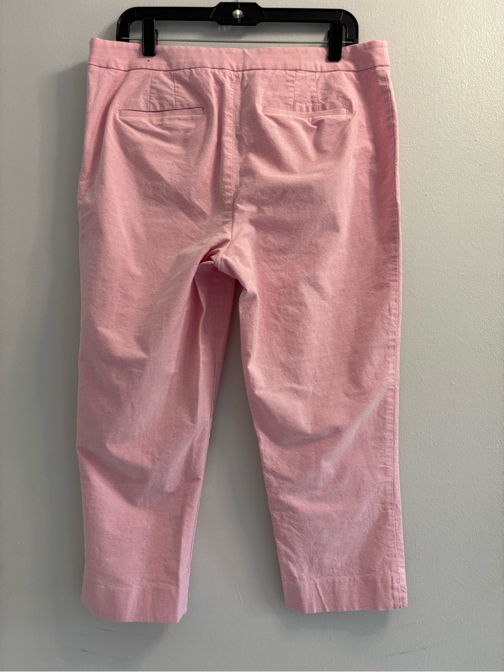 Talbots Chatham Crop Pants Pink Mid Rise Side Zip Stretch Capris Women's Size 12 - Picture 3 of 13